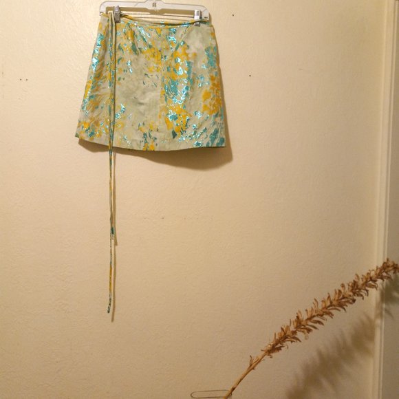 Douglas Hannant Paintbrush Stroke/Splatter Wrap Skirt Abstract Wearable Art - Picture 15 of 15